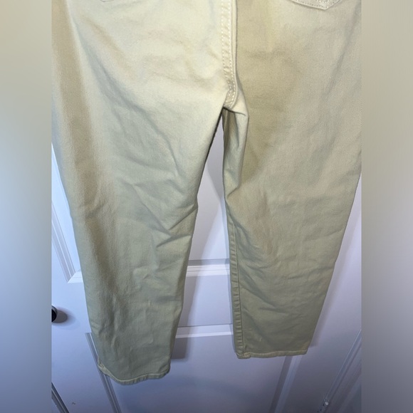 Gloria Vanderbilt Cotton Spandex Amanda Yellow Splashy Logo Pockets Pants Sz 12 - Picture 12 of 15